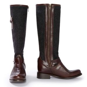 Stetson Adriana Brown and Wool Riding Boot